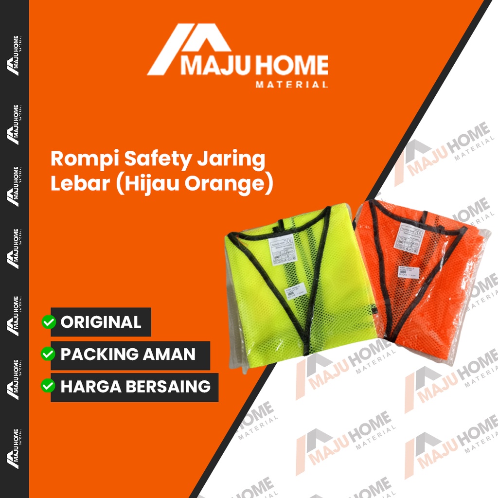 Jual Gosave Rompi Safety Jaring Lebar Hijau Orange Shopee Indonesia