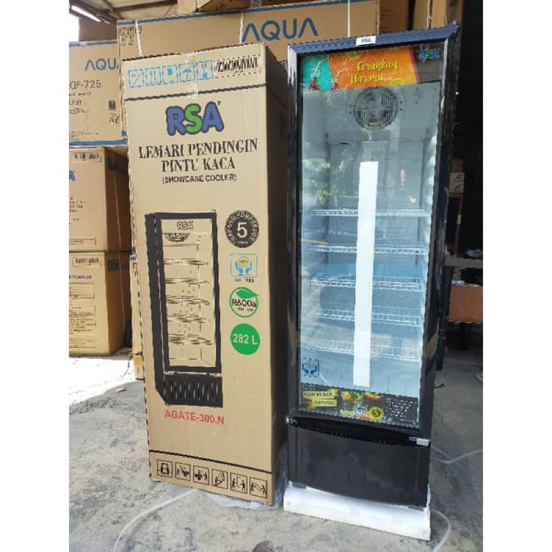 Jual Showcase RSA Agate 300 DISPLAY COOLER 282liter Promo Shopee