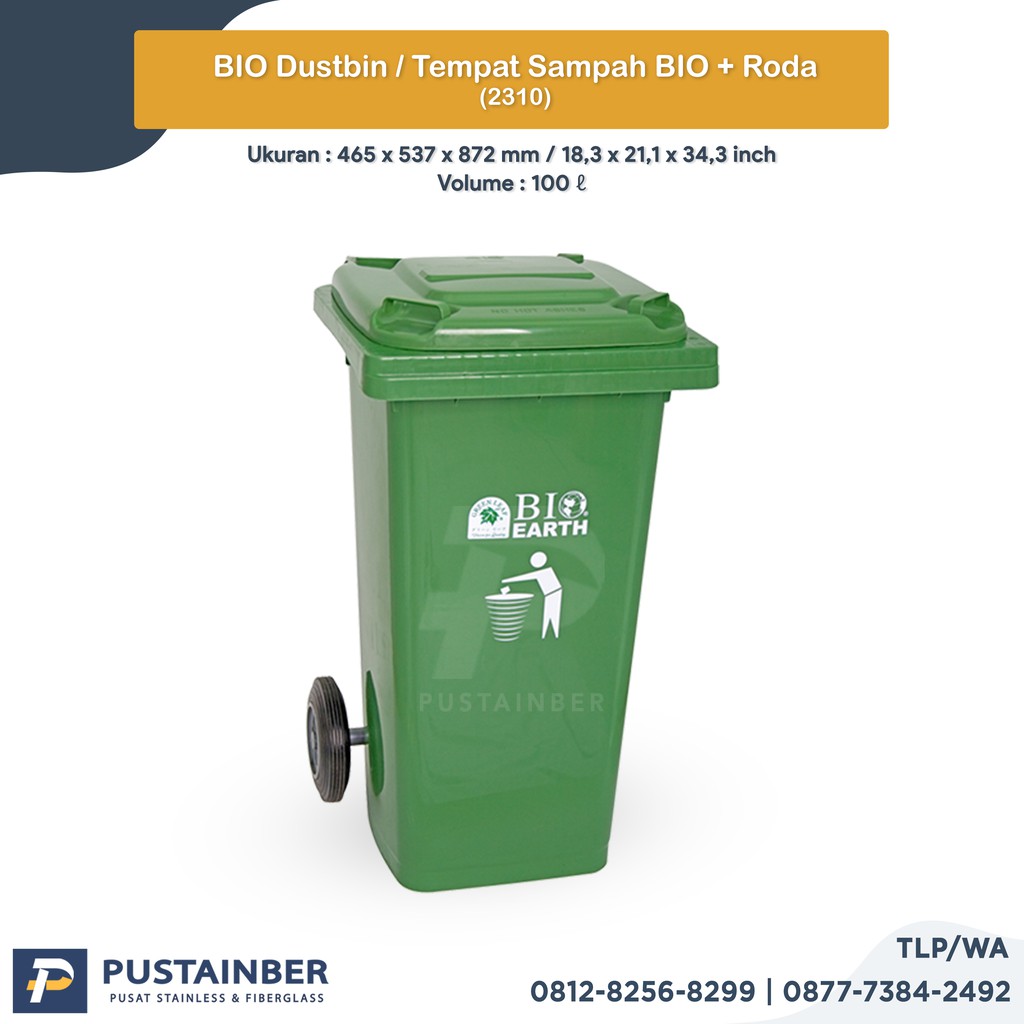 Jual Tempat Sampah Plastik Roda Bio Kapasitas Liter Shopee Indonesia