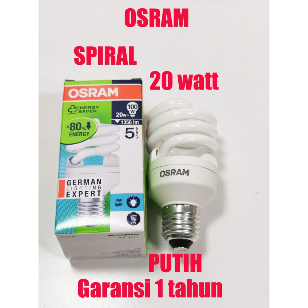 Jual Cahaya Putih Watt Lampu Osram Duluxstar Mini Twist Spiral