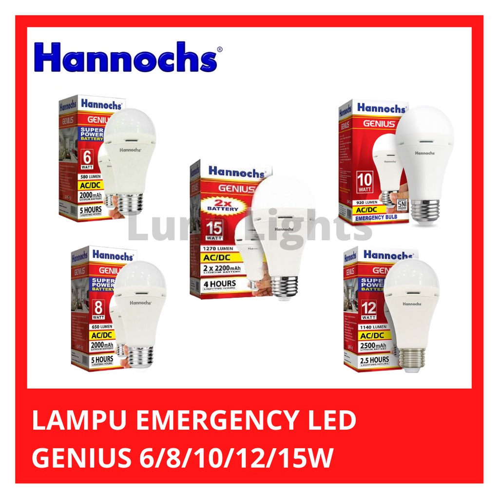 Jual Lampu Emergency Led Ac Dc Genius W W W W W Hannochs