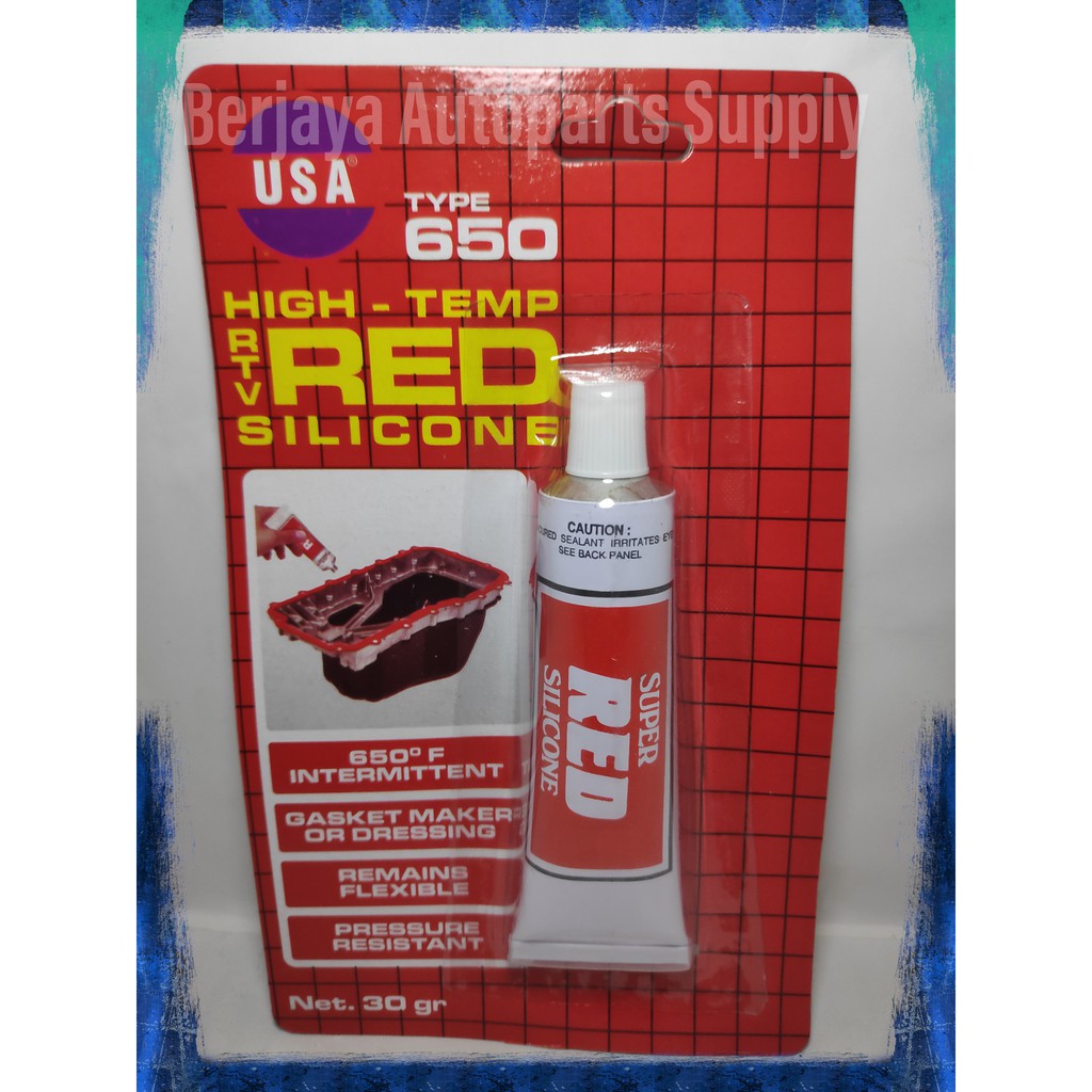 Jual Lem Red Silicone Usa Isi Gr Untuk Paking Gasket Mobil Dan