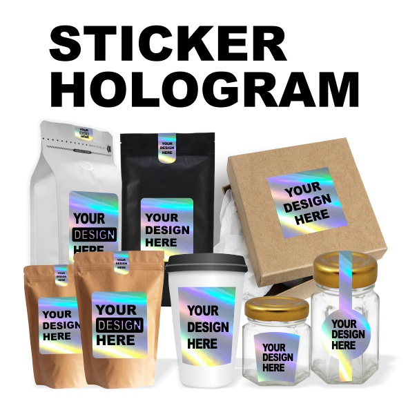 Jual Cetak Stiker Label Hologram Custom A3 Free Cutting Stiker Hologram