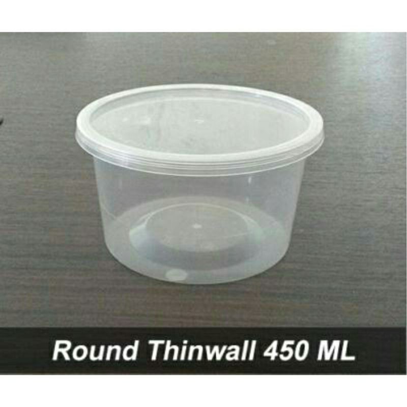 Jual THINWALL DM BULAT 300ml 400ml 450ml 500ml KOTAK MAKAN BULAT