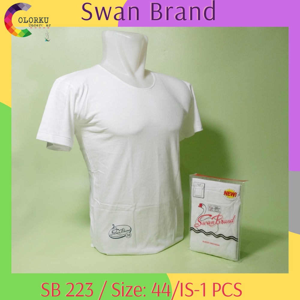 Jual Kaos Oblong Pria Rider Swan Sb Putih Isi Pcs Shopee Indonesia