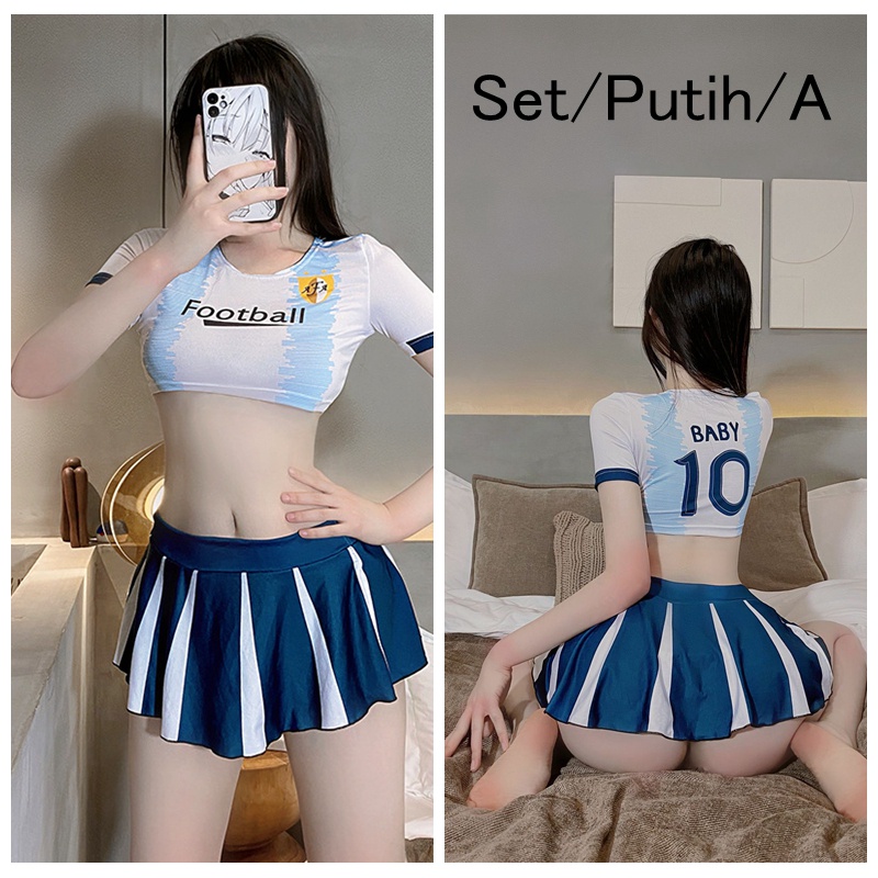 Jual Wanita Lingerie Sexy Seragam Cosplay Sepak Bola Seragam Seksi Set