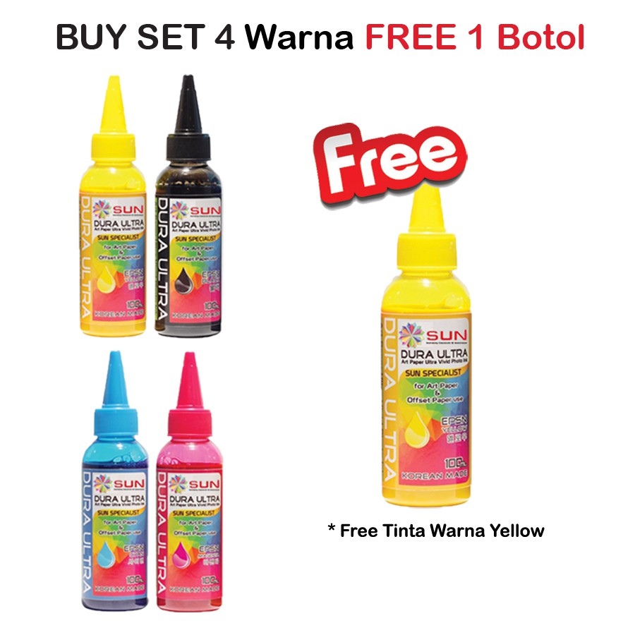 Jual Promo Tinta Printer Epson Art Paper Sun Dura Ultra Ink Ml