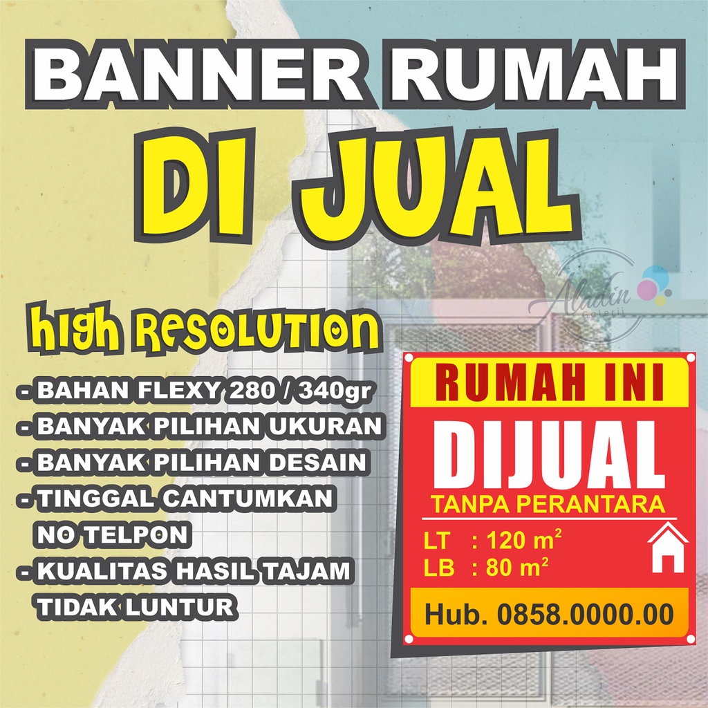 Jual Spanduk Rumah Dijual Rumah Disewakan Rumah Dikontrakan Murah