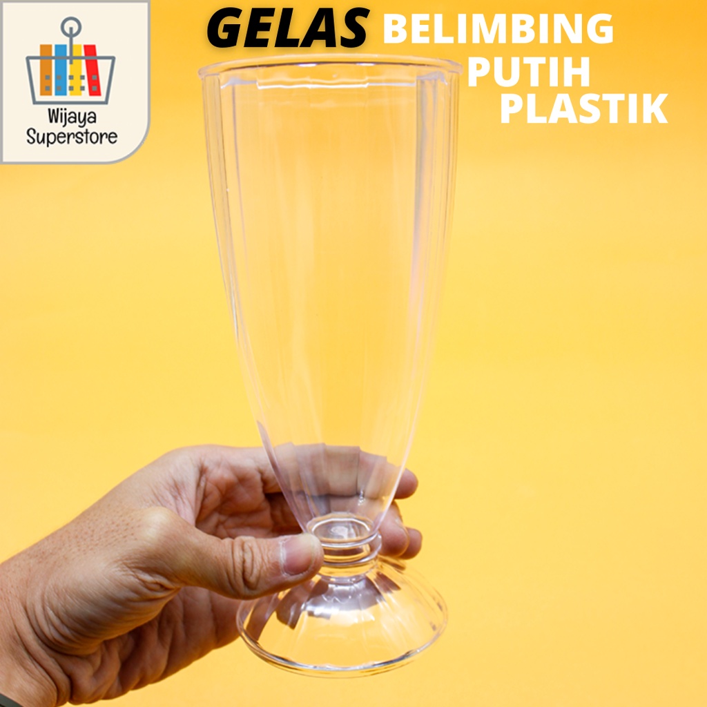 Jual Gelas Belimbing Putih Gelas Plastik Plastic Jus Juice Bening