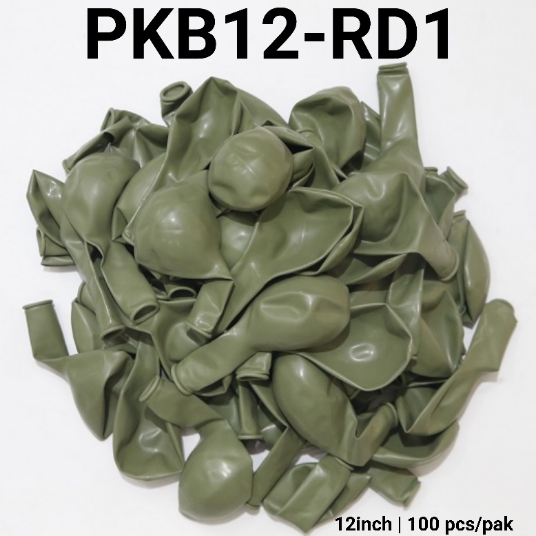 Jual Pkb Rd Balon Latex Inch Isi Doff Retro Vintage Hijau