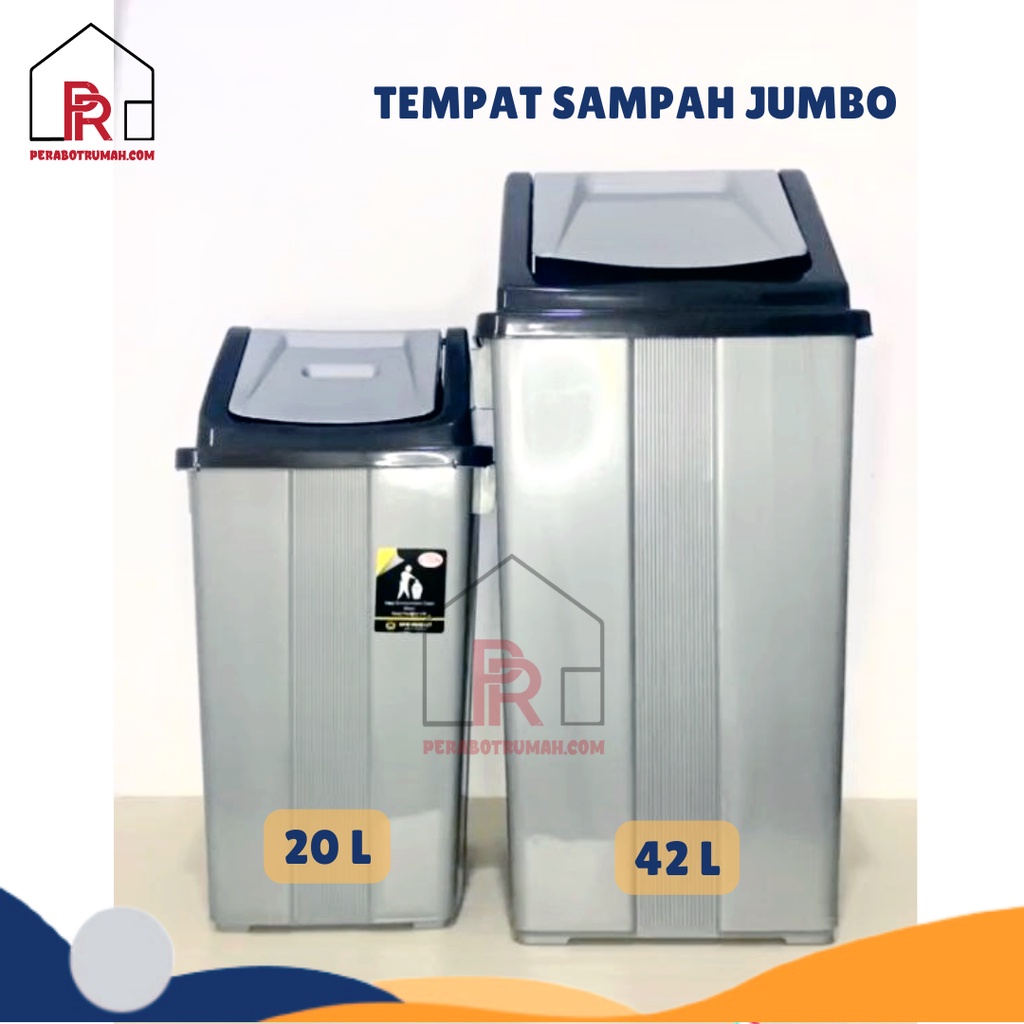 Jual Tempat Sampah Tutup Jumbo Besar Tong Sampah Rumah Dapur Shopee