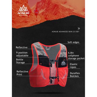 Jual Aonijie C932 Running Backpack Vest Tas Lari 2 5L Shopee Indonesia