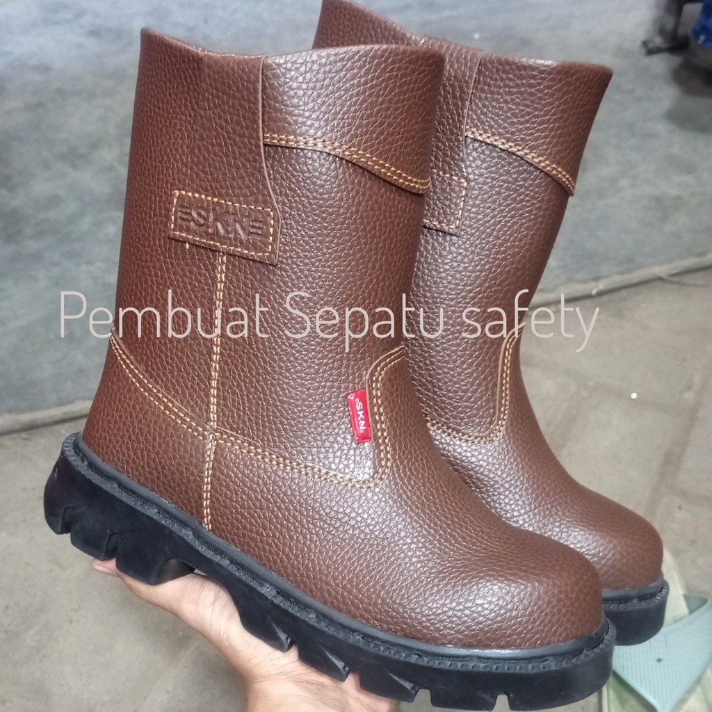 Jual Sepatu Safety Septi Boot Ujung Besi Termurah King Skn Kulit Buatan