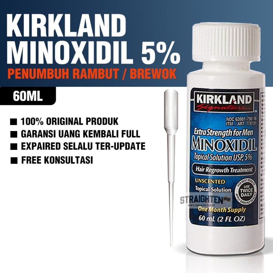 Jual Minoxidil Kirkland Penumbuh Rambut Free Pipet Shopee Indonesia