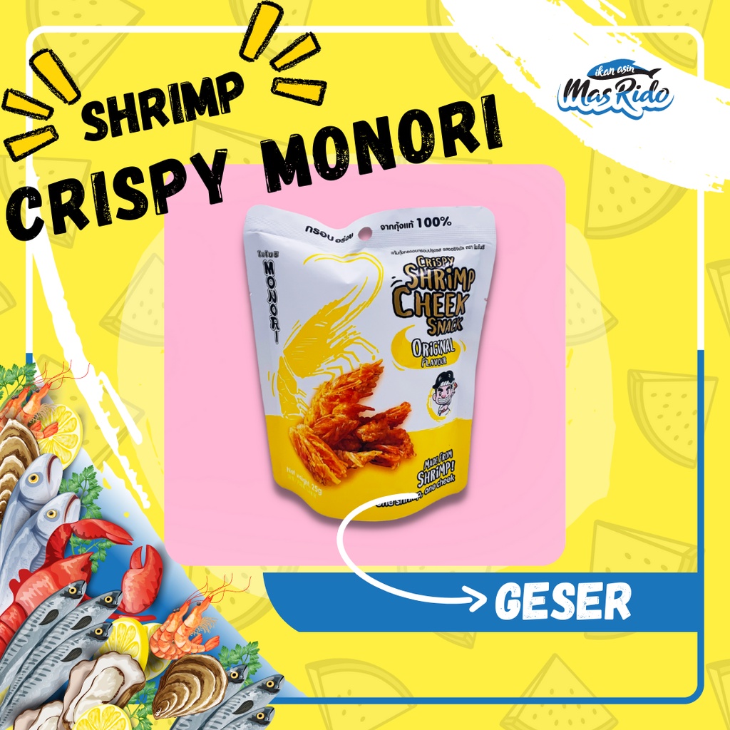 Jual Udang Crispy Monori Crispy Shrimp Cheek Snack Original Gr