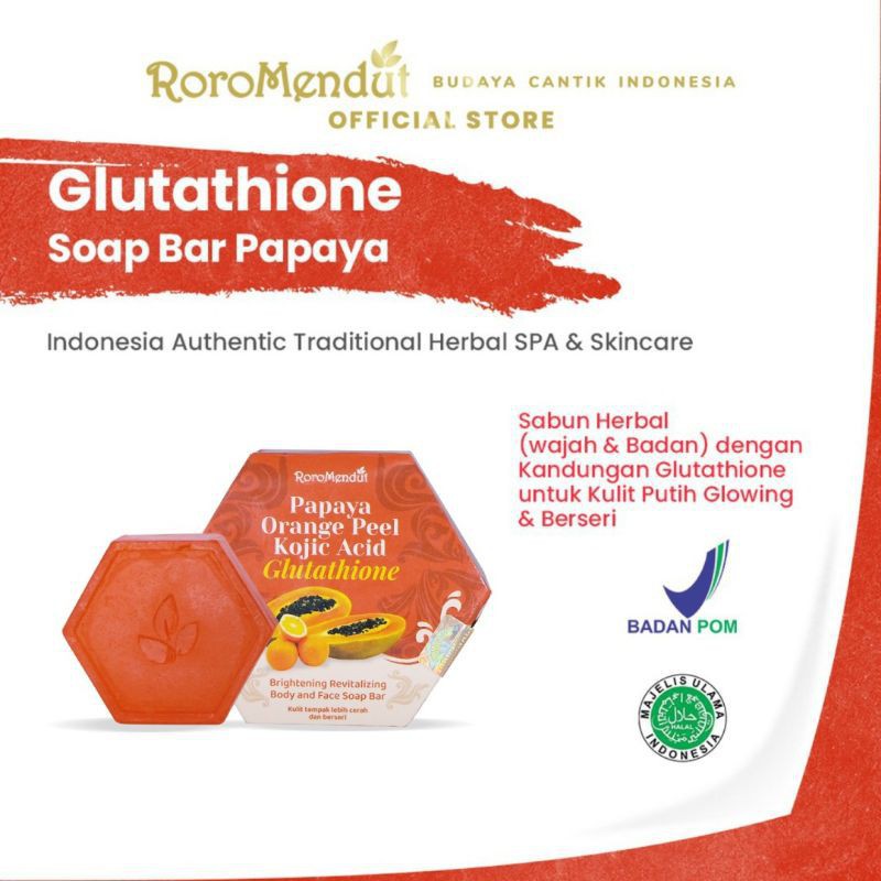 Jual Roro Mendut Glutathione Papaya Orange Peel Kojic Acid Brightening