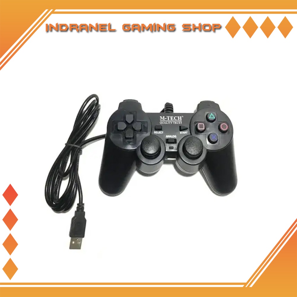 Jual Stick Ps Pc Laptop Komputer Gamepad Single Satu Usb M Tech Hitam