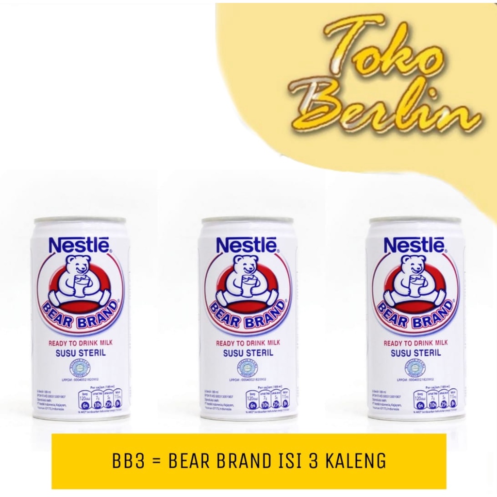 Jual SUSU BERUANG BEAR BRAND NESTLE 198 ML 3 KALENG 6 KALENG Shopee