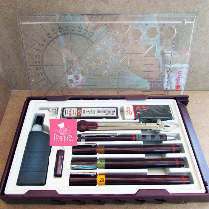 Jual ROTRING Rapido College Set 0 1 0 3 0 5 Technical Drawing Pen