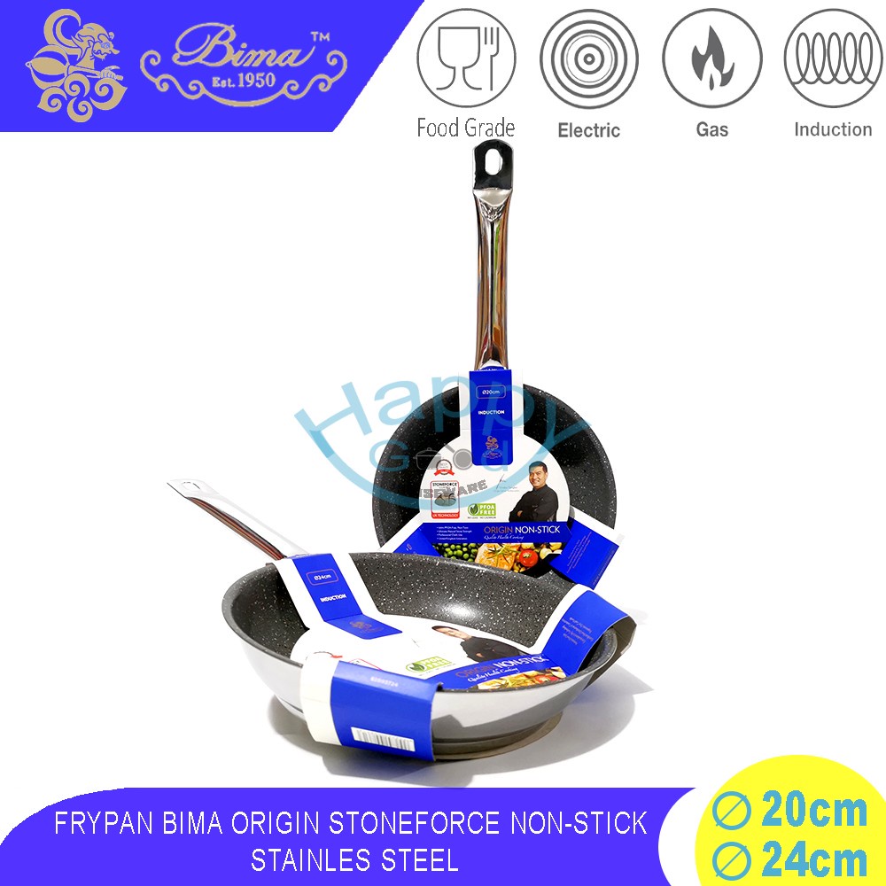 Jual BIMA ORIGIN 20 24CM FRYPAN PANCI PENGGORENGAN STAINLESS STEEL ANTI