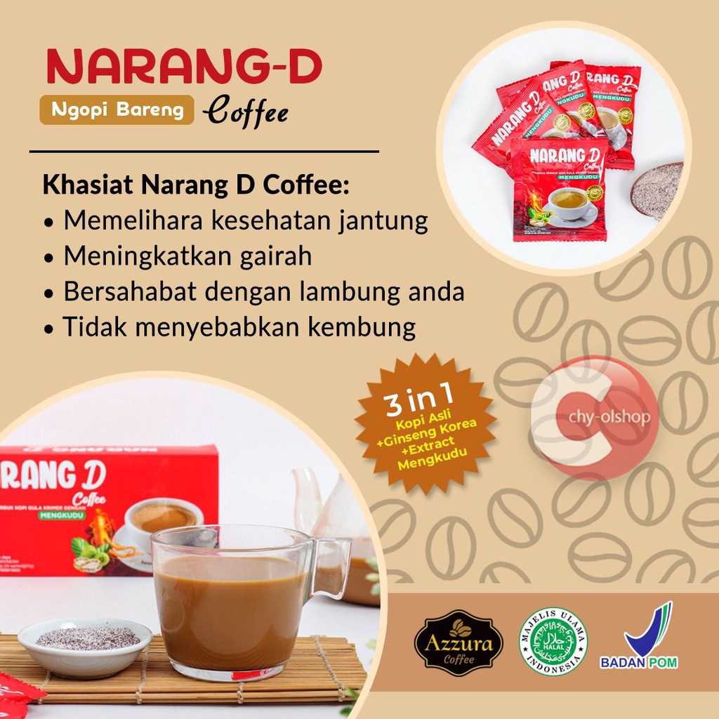 Jual Kopi Instan Narang D Coffee Murni Asli Robusta Arabica Blend Plus