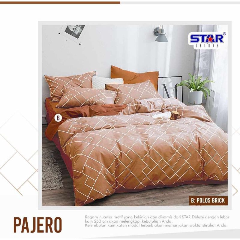 Jual Bahan Kain Sprei Meteran Katun Lokal CVC Star Motif Garis Pajero