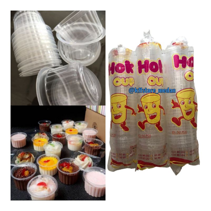 Jual Cup Puding Ulir 120ml Tutup Per Pack Isi 50pcs Shopee