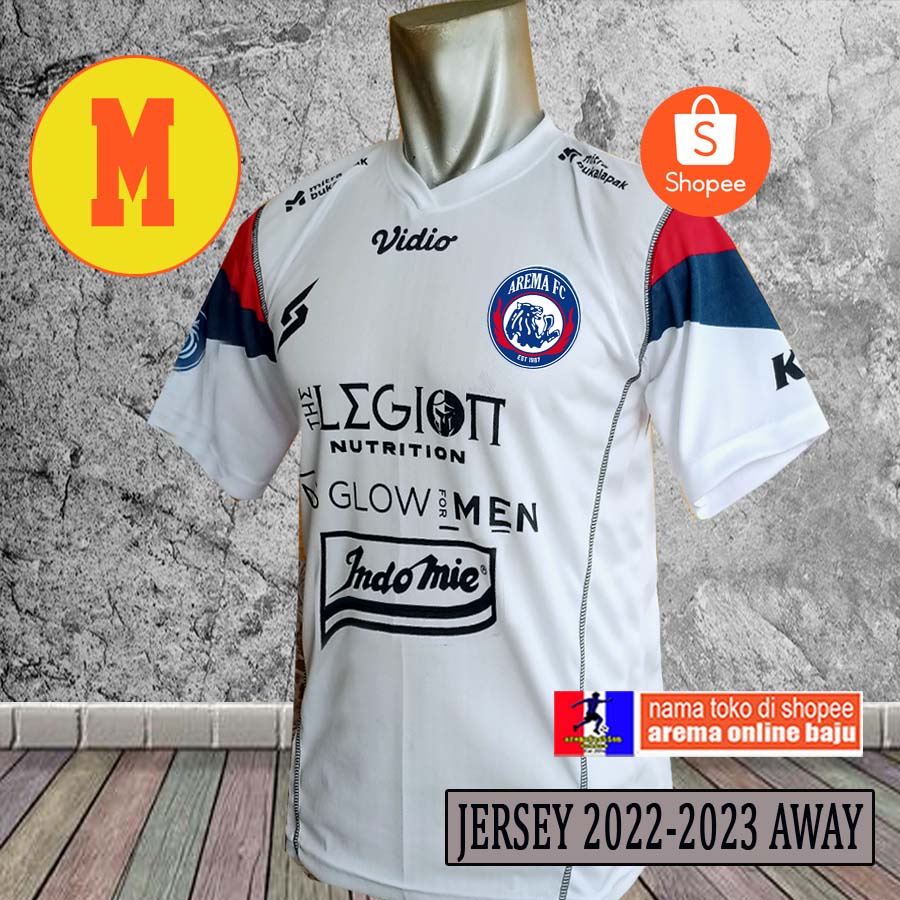 Jual SPONSOR FULL KAOS AREMA SETELAN JERSEY AREMA FC 2022 2023 AWAY