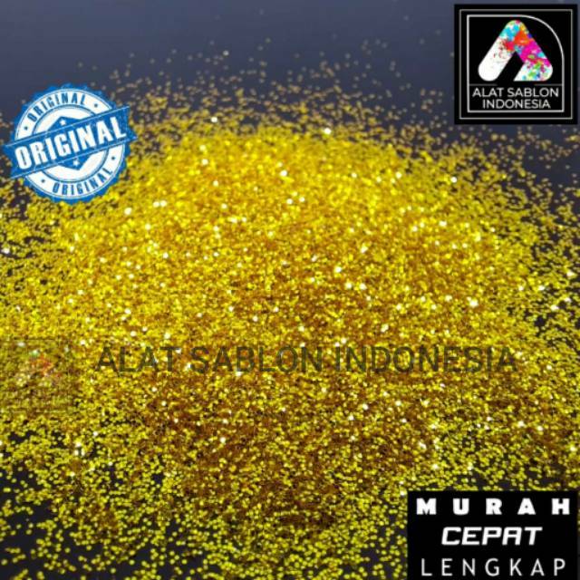 Jual Gold Glitter Bubuk Gliter Powder Gr Alat Sablon Shopee Indonesia