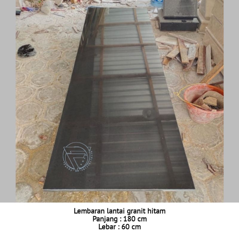 Jual Lembaran Lantai Batu Alam Asli Granit Hitam 180x60 Perlembar