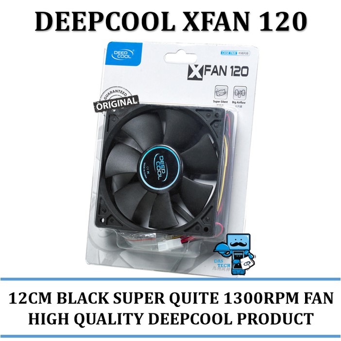 Jual Fan Cooling DeepCool XFan 120 12cm Black With Hydro Bearing