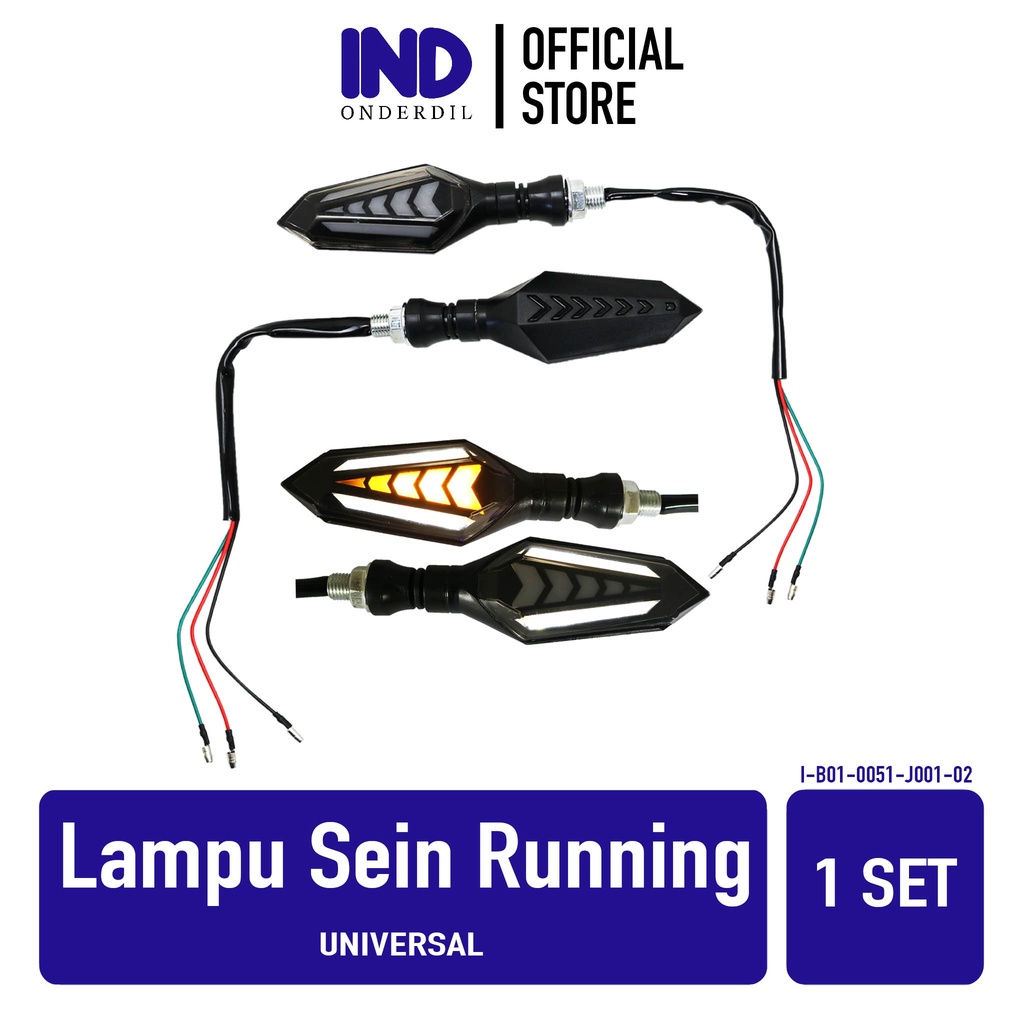 Jual IND Onderdil Lampu Sein LED Running Panah Lidi 2 Sisi Warna Merah