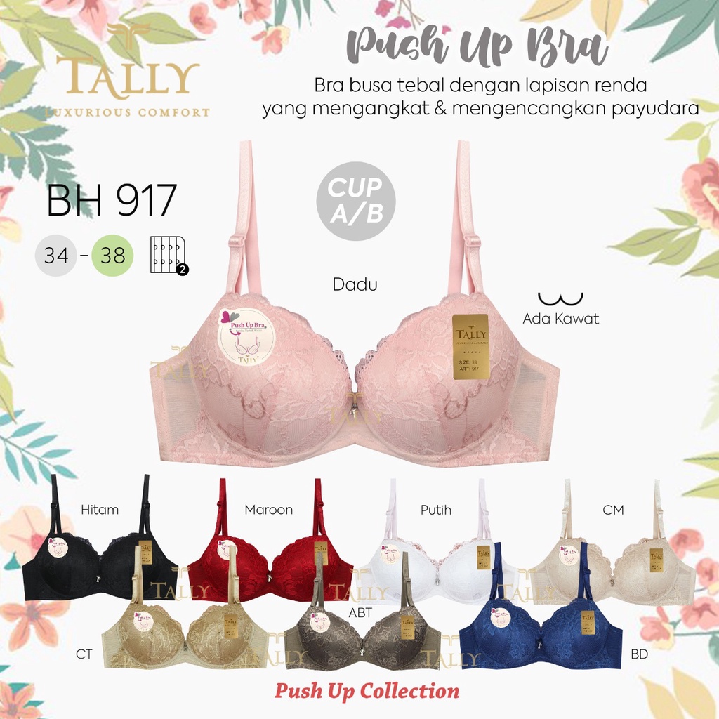 Jual Bh Bra BUSA LEBIH TEBAL Tally 917 907 Cup Sedang Push Up Pakai