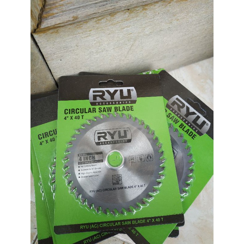 Jual RYU Circular Saw Blade 4 Inch X 40 T Mata Pisau Potong Kayu