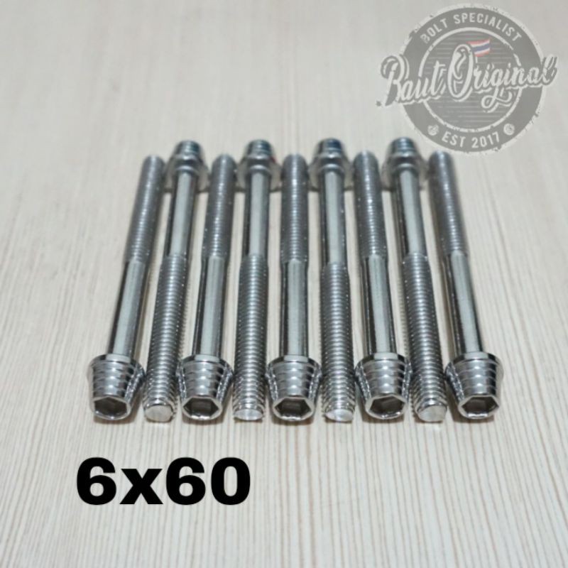 Jual Baut Probolt Kerucut Silver 6x60 Drat 10 Panjang 6cm Heng Thailand