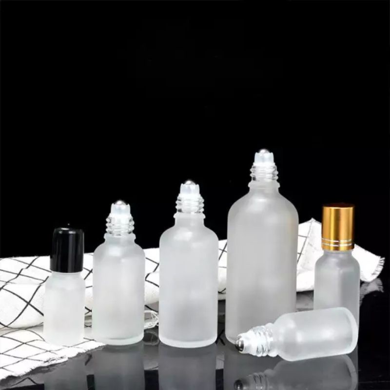 Jual Botol Roll On Kaca Frosted 5ml 10ml 15ml 20ml 30ml 50ml 100ml