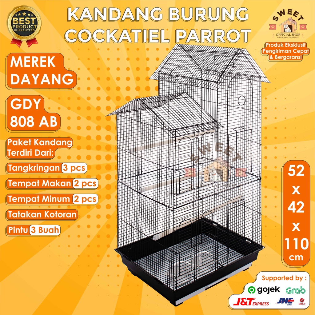 Jual Kandang Burung Cockatiel Parrot Gdy Ab X X Merek Dayang