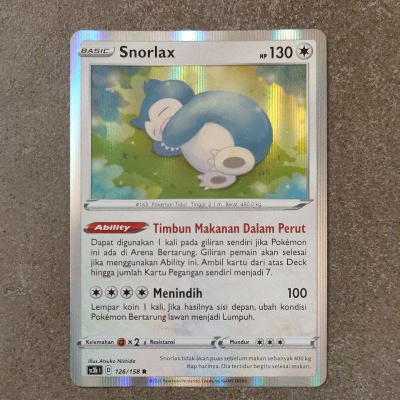 Jual Kartu Pokemon Snorlax Shopee Indonesia