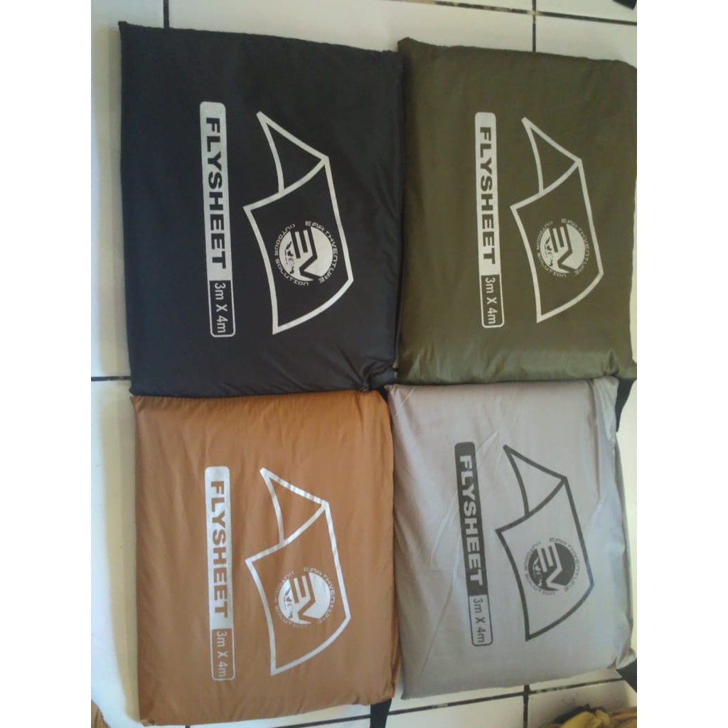 Jual Flysheet Fly Sheet Ukuran 3x4 3 X 4 M Alas Atap Tenda Darurat