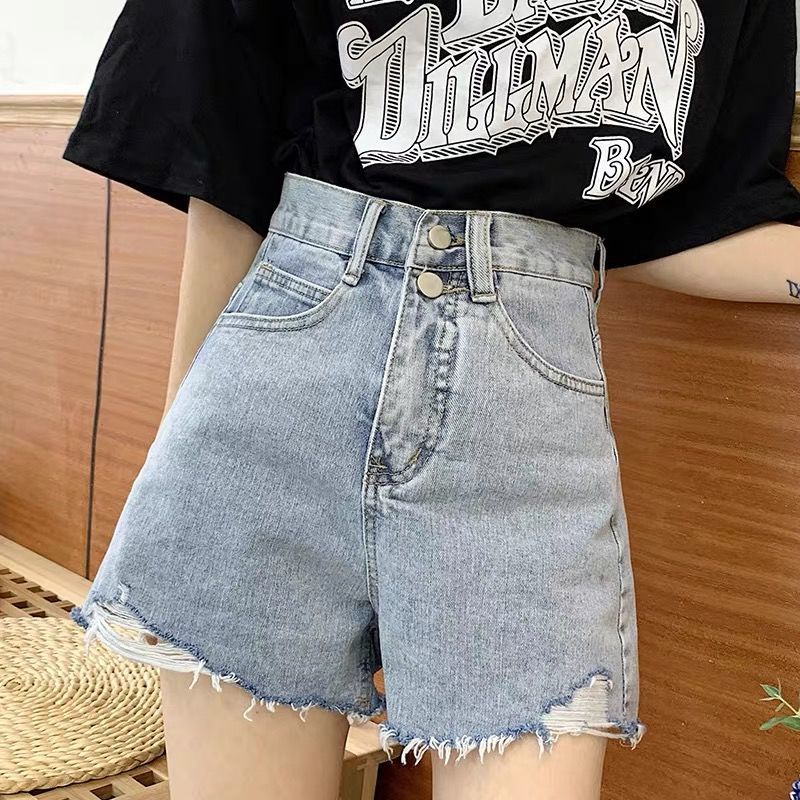 Jual Celana Jeans Pendek Wanita Hot Pants Jeans Korean Style High Waist