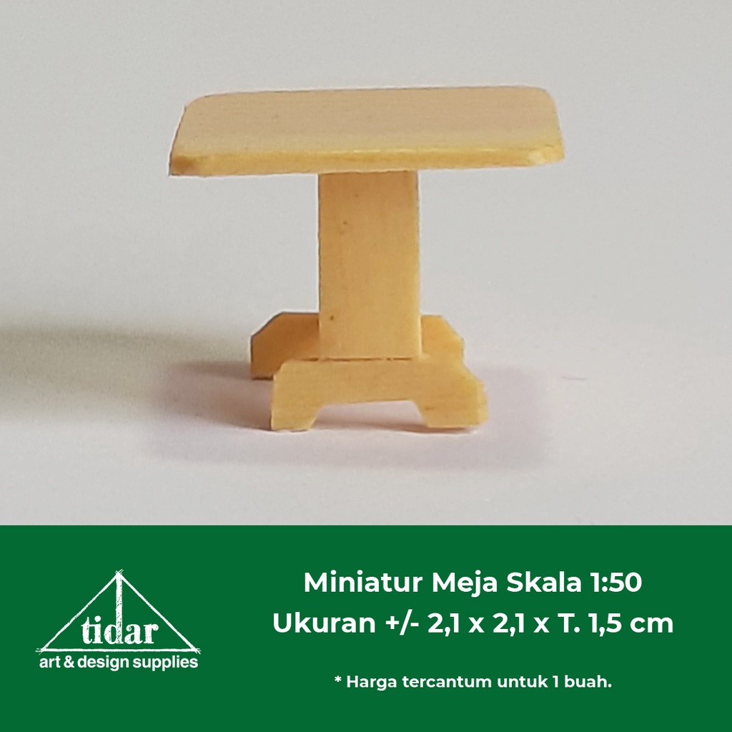 Jual HR Miniatur Meja Kotak Skala 1 50 Maket Meja Makan Kayu