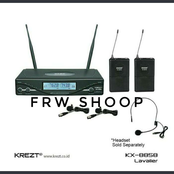 Jual MIC WIRELESS KREZT KX 8858 KX8858 KX 8858 CLIP ON CLIP ON