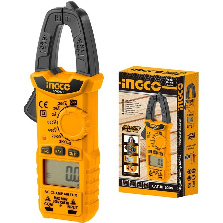 Jual Ingco Tang Ampere Digital Lcd Clamp Meter Ac Dc V Dcm