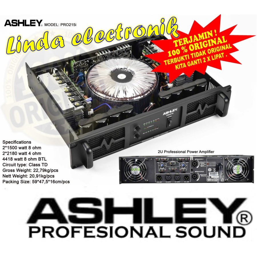 Jual Profesional Power Ashley Pro215i Ashley Ashley Pro 215i Garansi