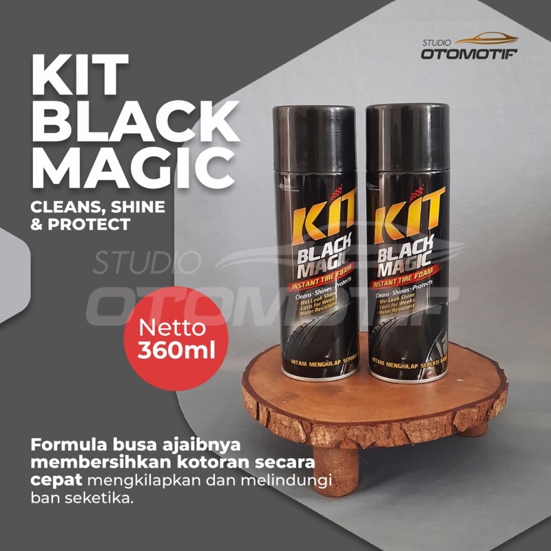 Jual KIT BLACK MAGIC TIRE POLISH FOAM PENGKILAP BAN MOBIL MOTOR WET