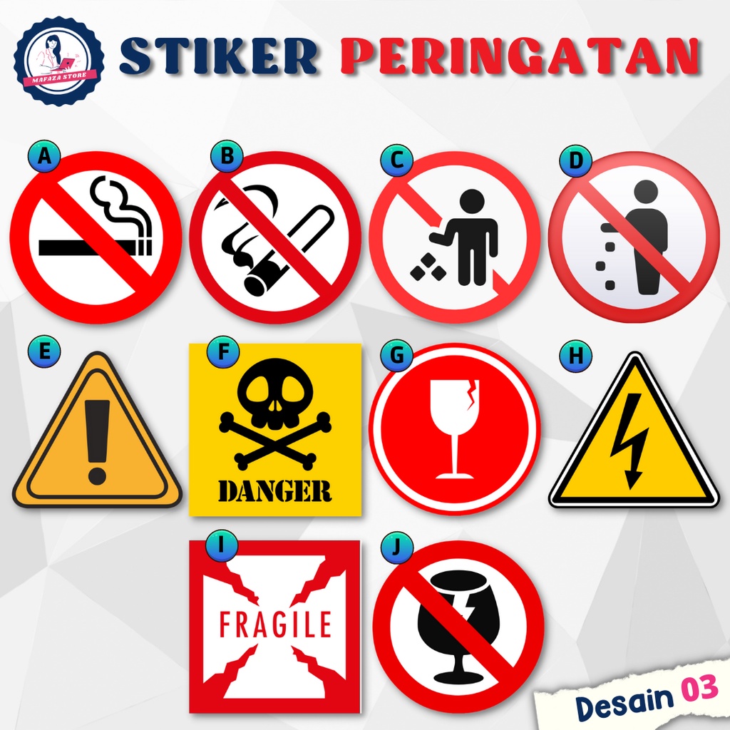 Jual Stiker Dilarang Merokok Label Dilarang Membuang Sampah Barang