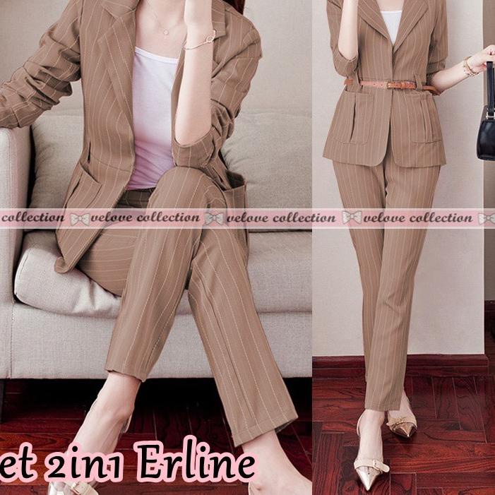 Jual Ukva Vmlk Setelan Jas Wanita Setelan Blazer Kantor Wanita Set