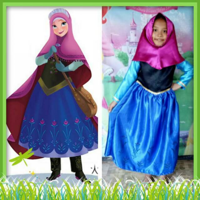 Jual Anna Frozen Kostum Princess Anna Frozen Hijab Shopee Indonesia