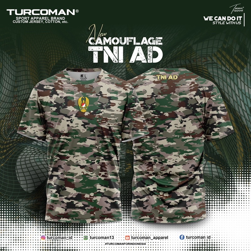 Jual Kaos Jersey Loreng Terbaru Tni Ad Turcoman Shopee Indonesia