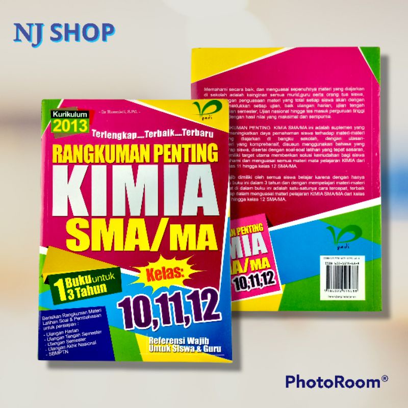 Jual Buku Original Rangkuman Penting Kimia Sma Ma Kelas